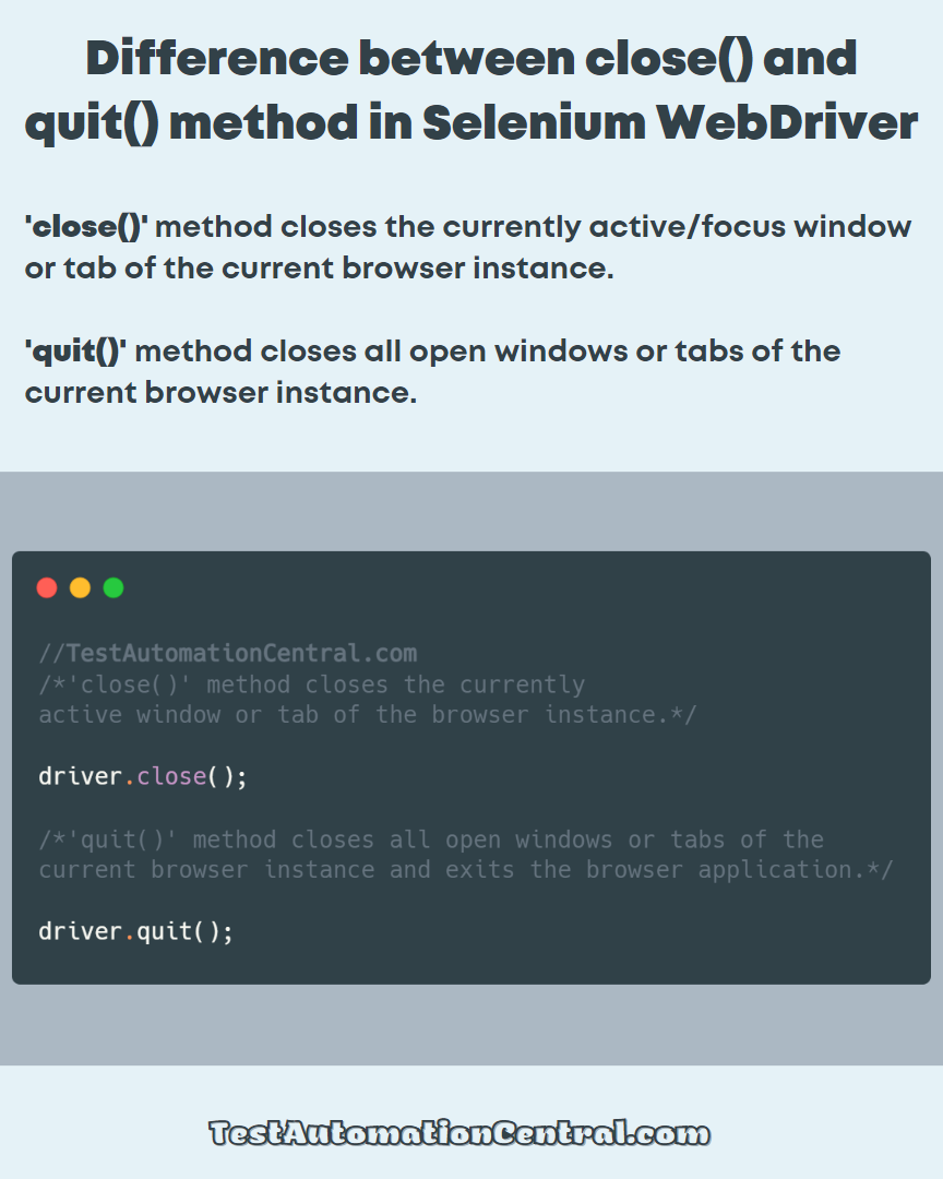 difference-between-close-and-quit-methods-in-selenium-webdriver