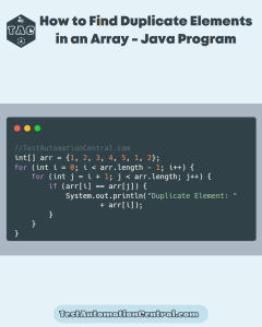 How to Find Duplicate Elements in an Array - Java Program | Java ...